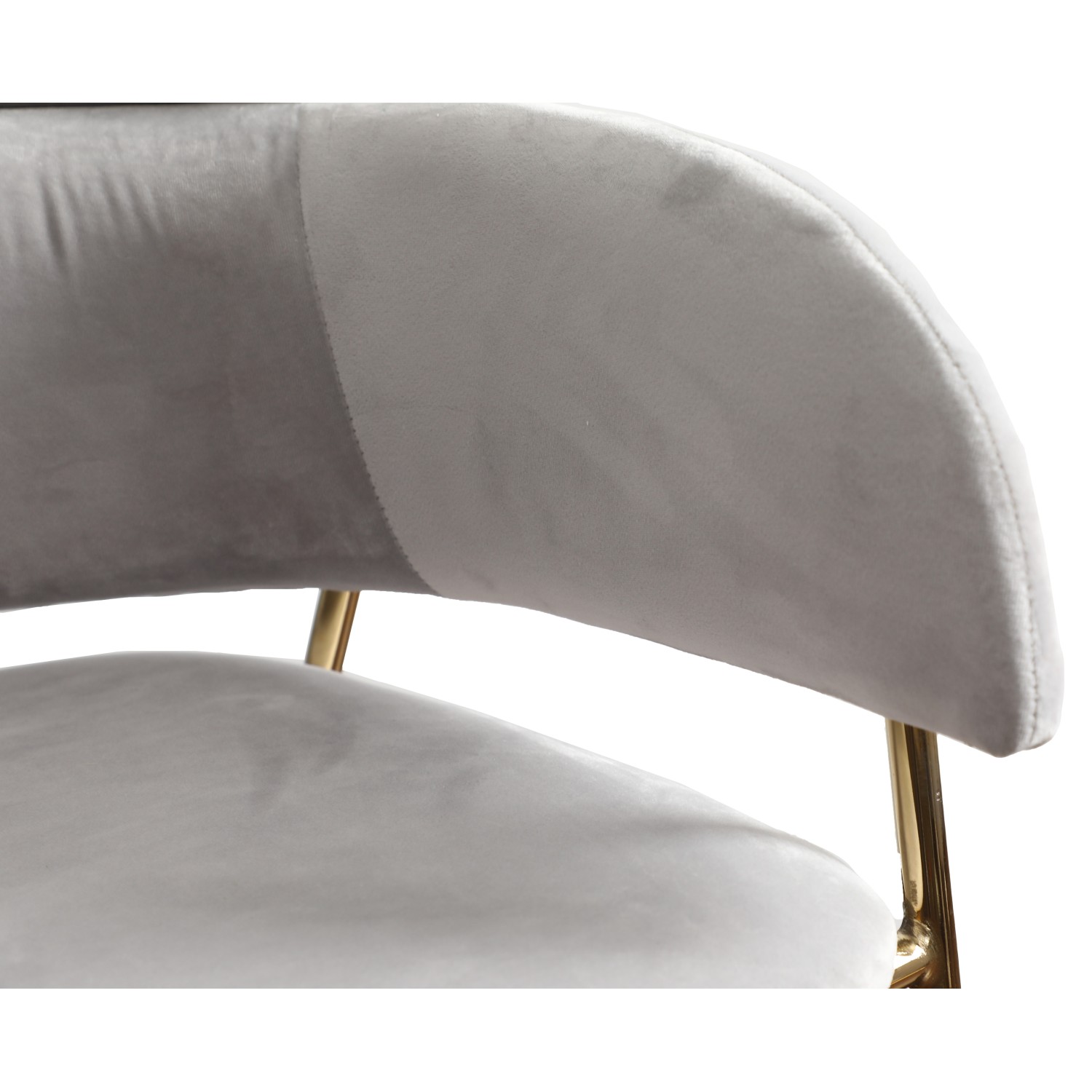 Hoher gepolsterter Hocker mit goldenen Beinen