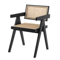 Replica Chandigarh Stuhl mit Armlehnen von Designer Pierre Jeanneret 