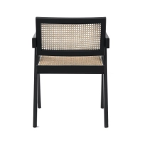 Réplique de la chaise Chandigarh avec accoudoirs du designer Pierre Jeanneret 