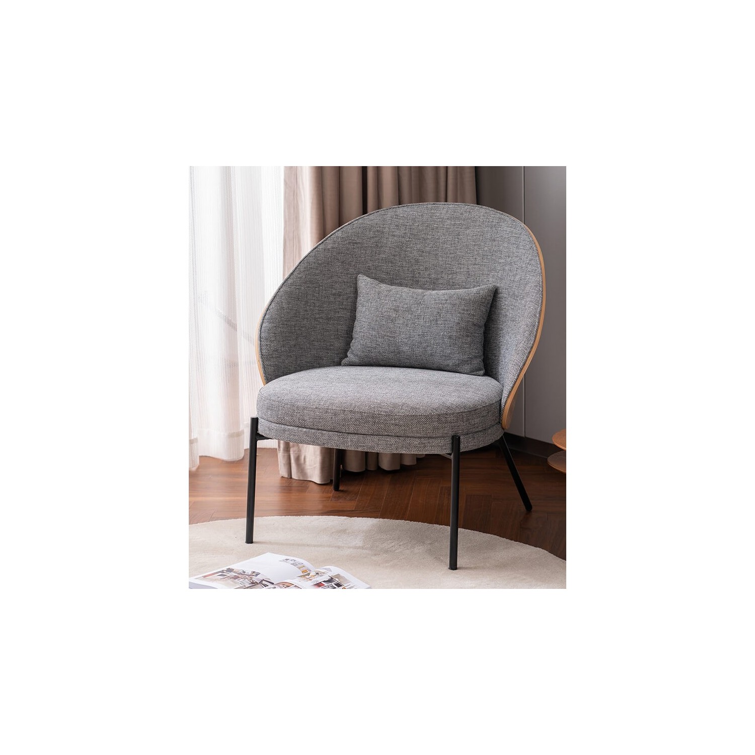 Fauteuil Nordic Earth avec coussin en coton