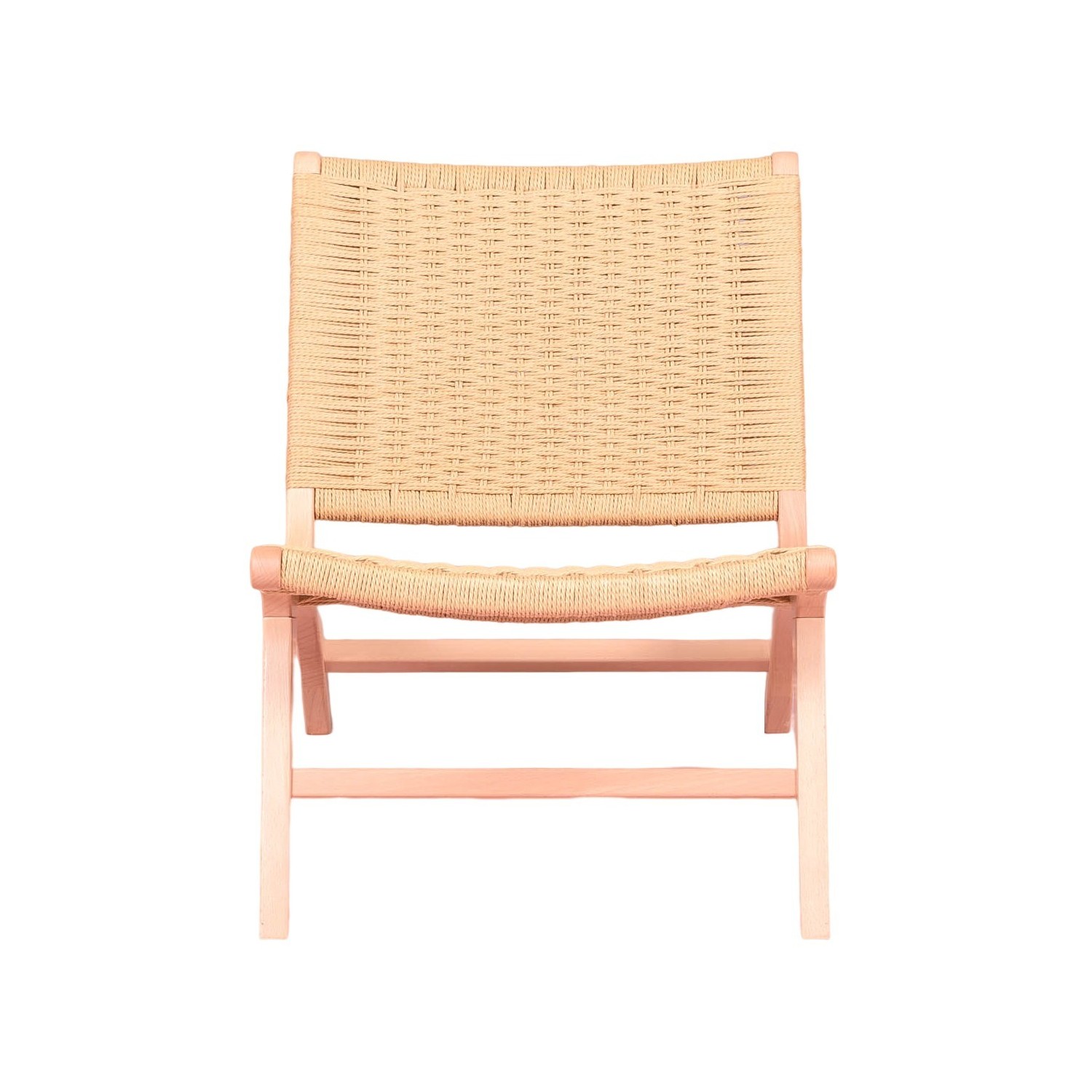 Nordic Forest armchair in beech wood and natural rope