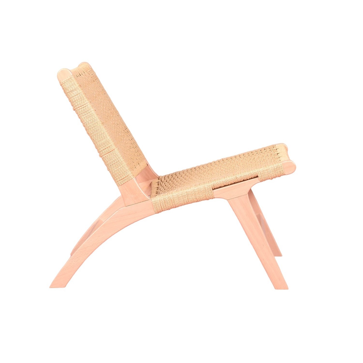 Nordic Forest armchair in beech wood and natural rope