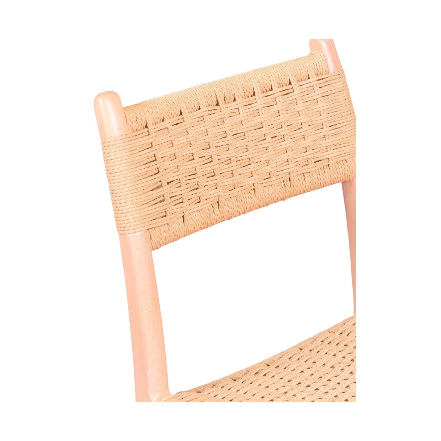 Sedia Liam Nordic in legno di faggio e corda naturale