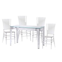 Pack Tavolo Ghost 120cm E 4 Sedie Felipe Ghost
