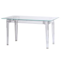 Pack Ghost Tisch 120cm und 4 Stühle Felipe Ghost