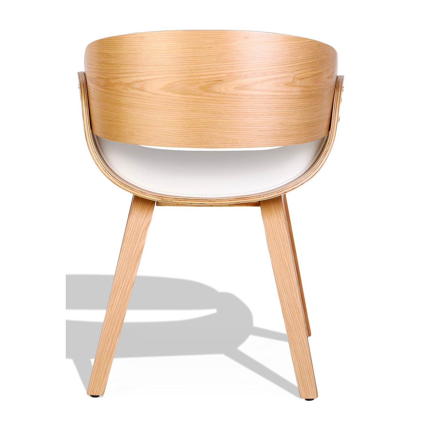 Nordic Burrow S chair with maple wood imitation leather cushion