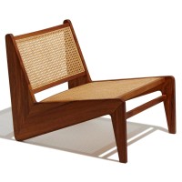 Poltrona Compass in legno di teak e rattan naturale