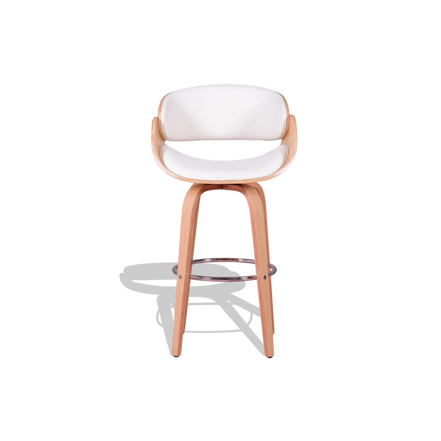 Burrow kruk van esdoornhout en kussen van kunstleer
