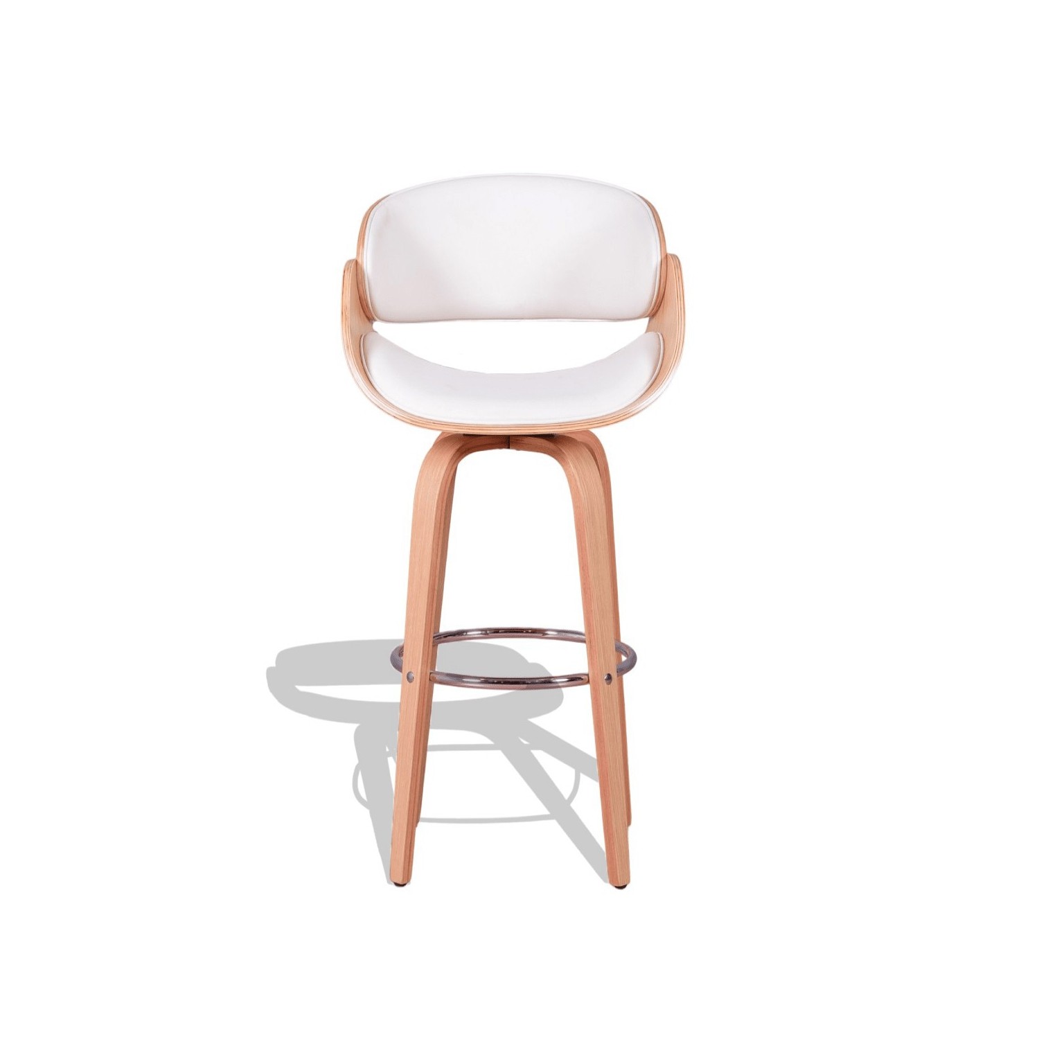Burrow-Hocker aus Ahornholz und Kunstlederkissen