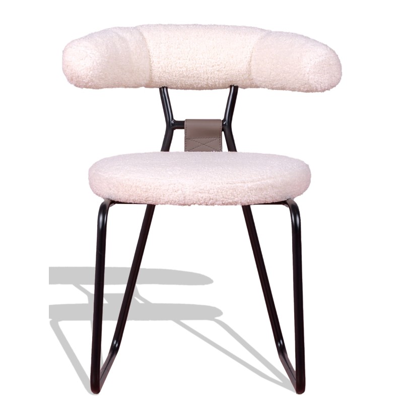Krzesło designerskie Oxford tapicerowane bouclé