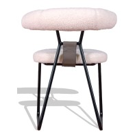 Cadeira de design Oxford estofada em bouclé