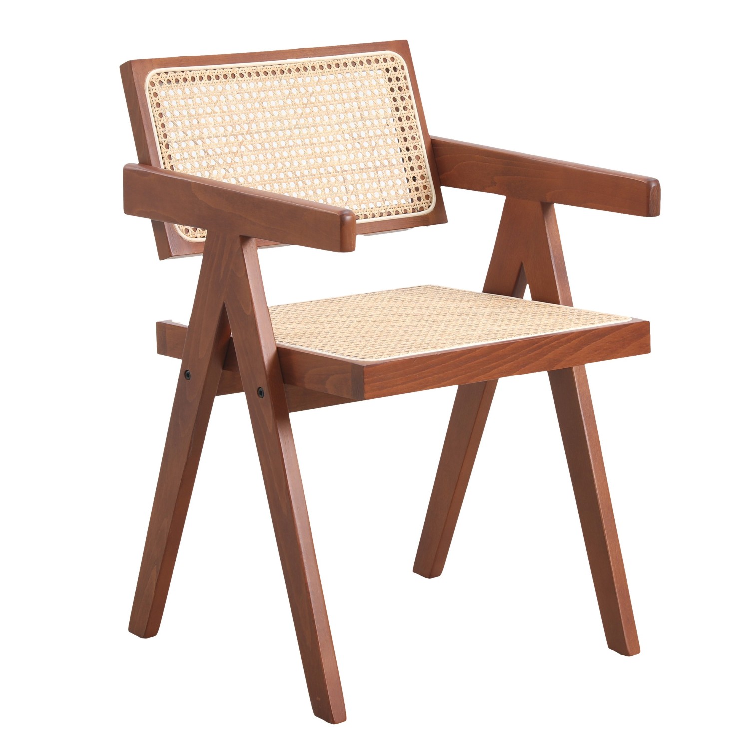 Replica Chandigarh Stuhl mit Armlehnen von Designer Pierre Jeanneret 