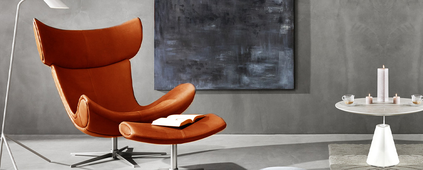 Günstiger Designer-Sessel aus Kunstleder